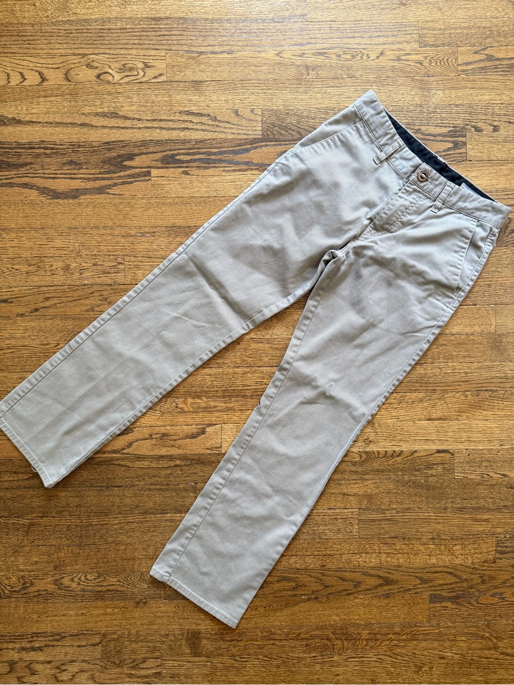 Volcom Men's Slim Khaki Chinos in Light Taupe